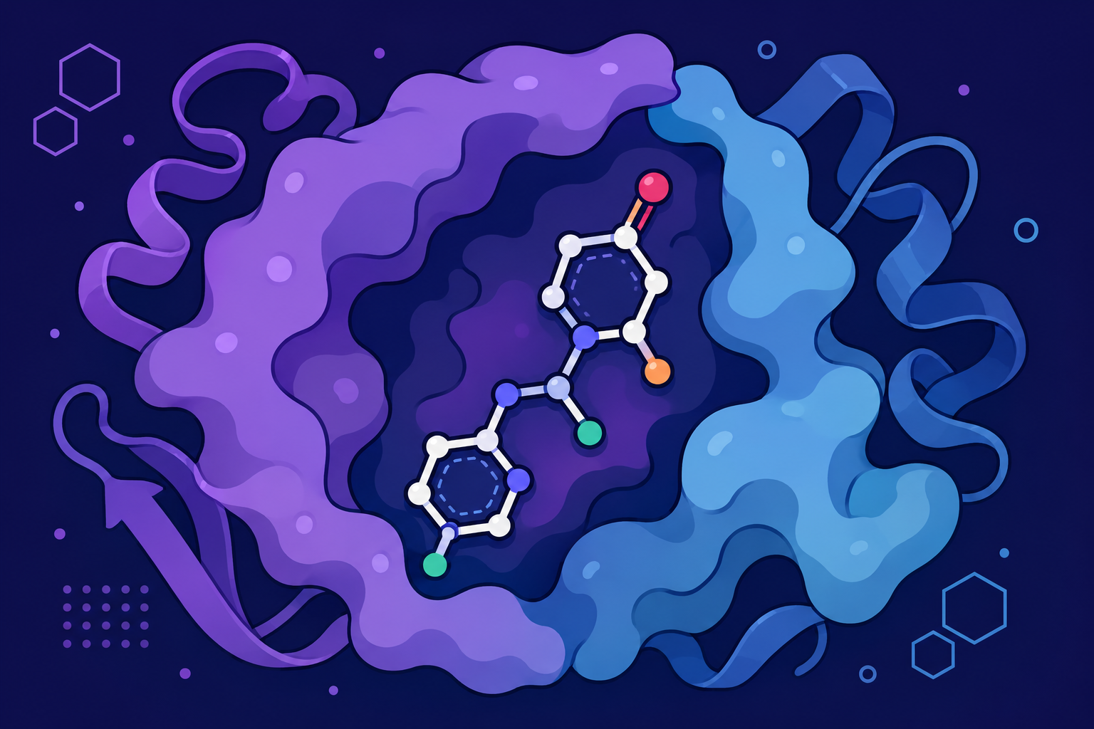 Conceptual image showing thermodynamics and molecular energy in biochemical systems